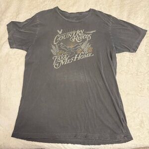 john denver “country roads take me home” graphic t shirt